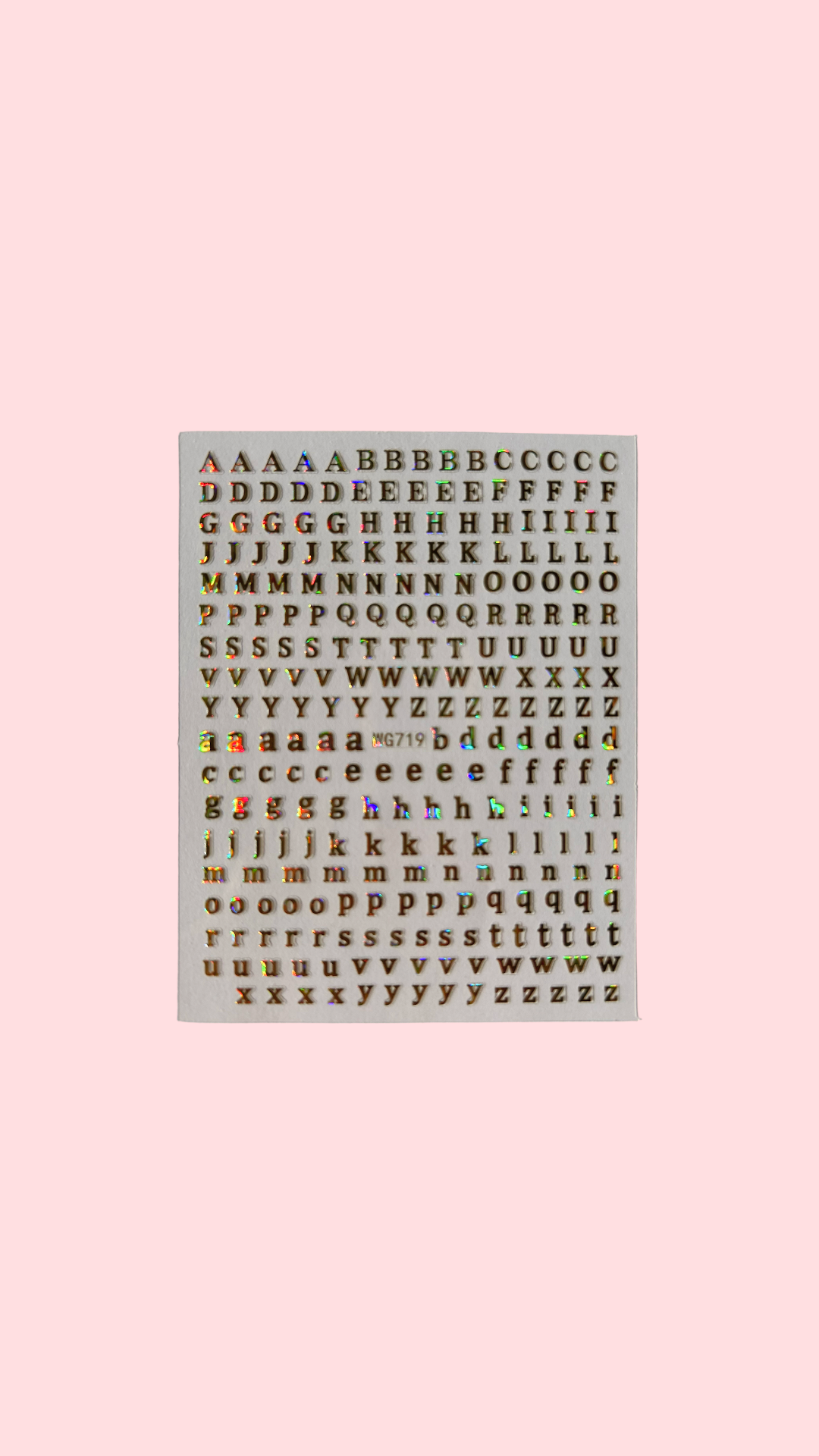 Alphabet (Gold holographic)